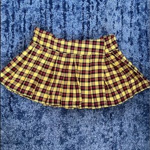 Donald Seneca Yellow Tartan Plaid Skirt In Size XL